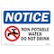 Signmission Sign, 7" H, Rigid Plastic, Non-Potable Water Do Not Drink Sign, Landscape, L-15092 OS-NS-P-710-L-15092 - alternate 1